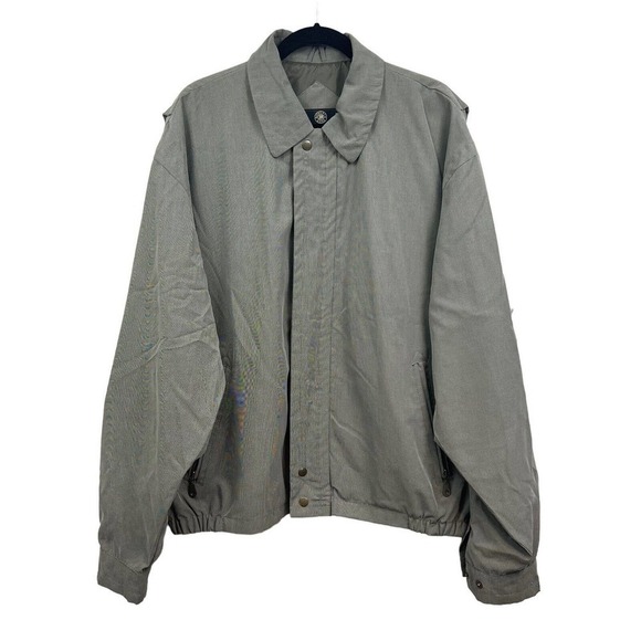 J Riggings Sportswear Windbreaker Jacket Collard‎ Zip Pockets Lined Men Size XXL - Picture 1 of 6